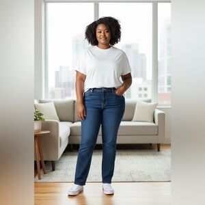 #277 Elegant Indigo Straight Leg Women's Jeans